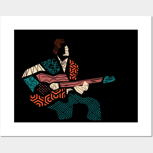 Abstract Guitarist Modern Style Wall Art by jazzworldquest